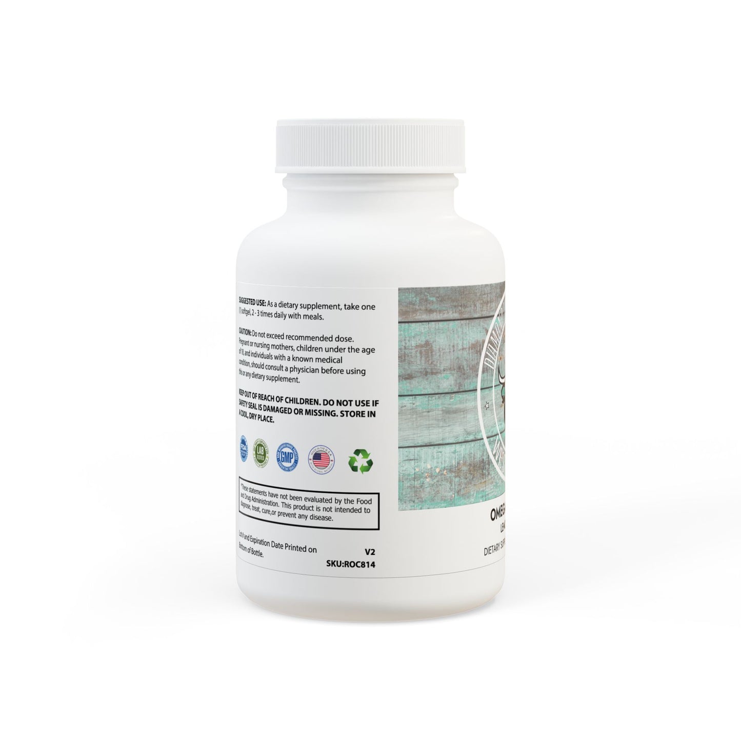 Omega 3 Fish Oil Supplement (60 Softgels), by Diamond View Farms
