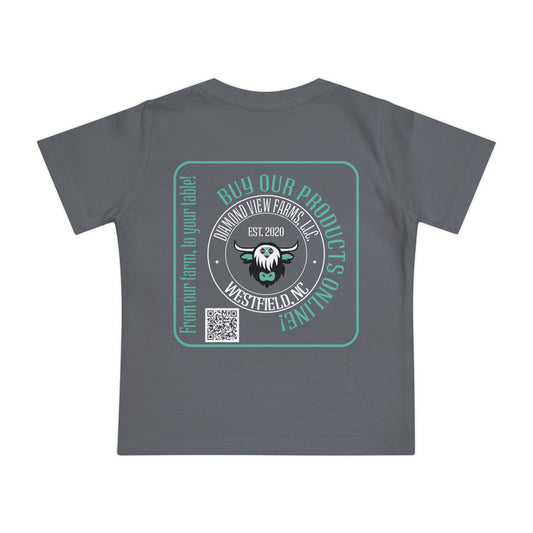 Cute Highland Cow Infant Tee - Adorable Baby T-Shirt with Fun Graphic, by Diamond View Farms