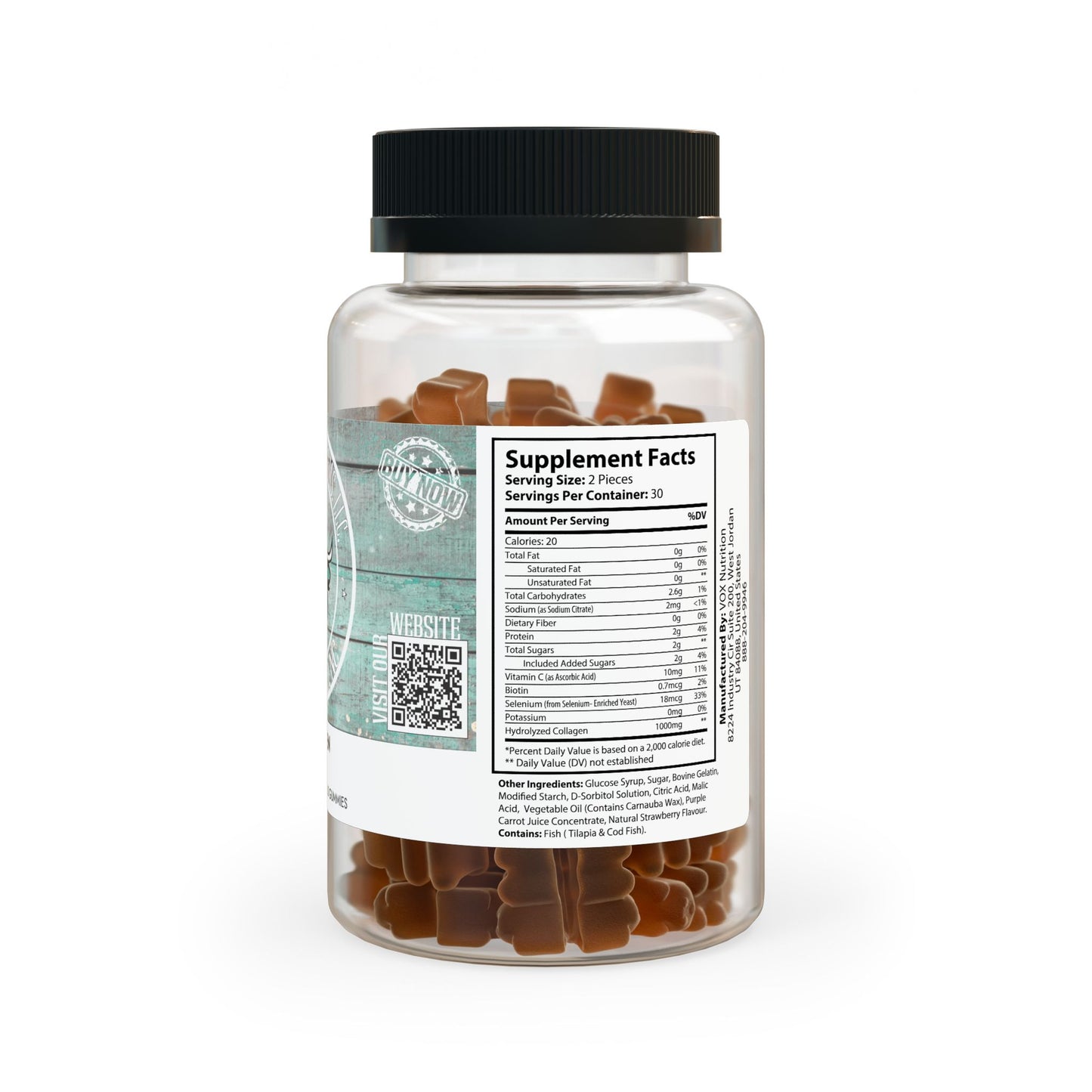 Collagen Gummies (60 Gummies), by Diamond View Farms