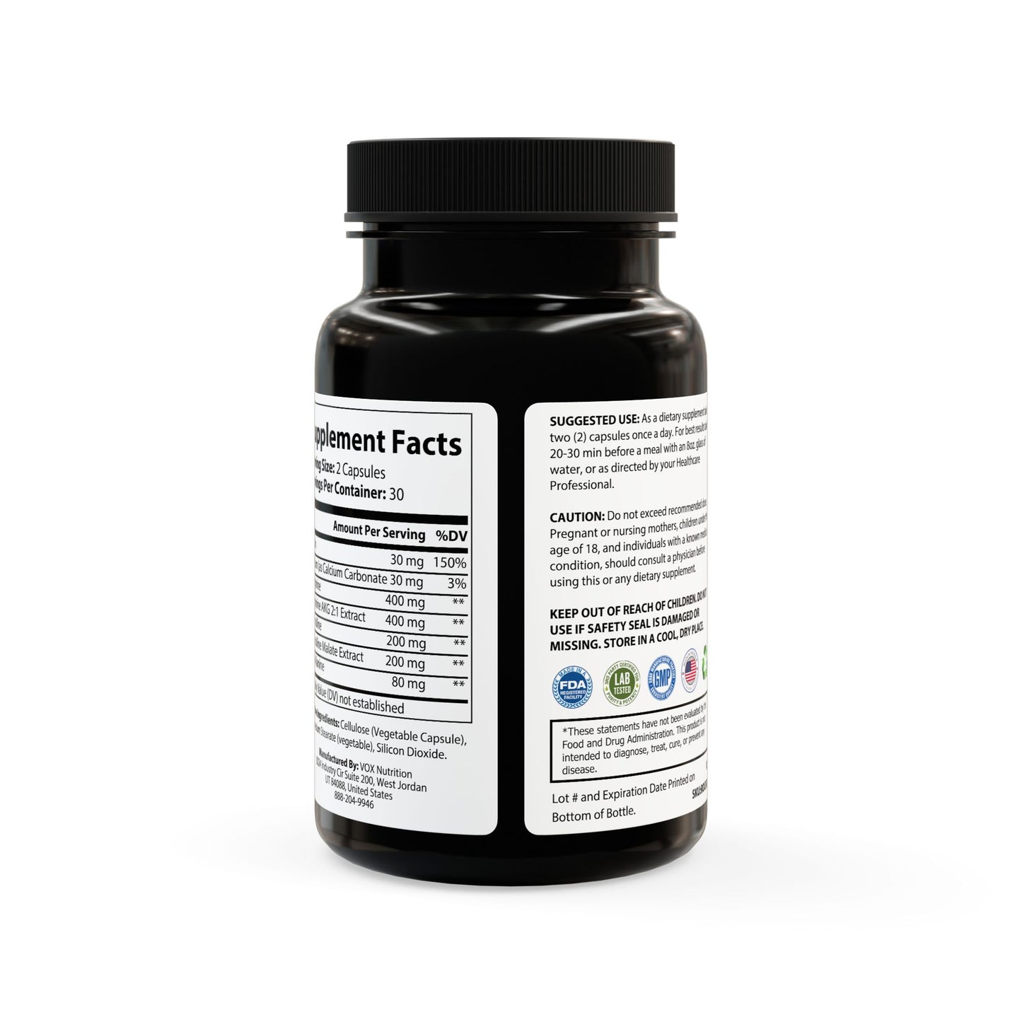 L-Arginine Supplement (60 Capsules), by Diamond View Farms