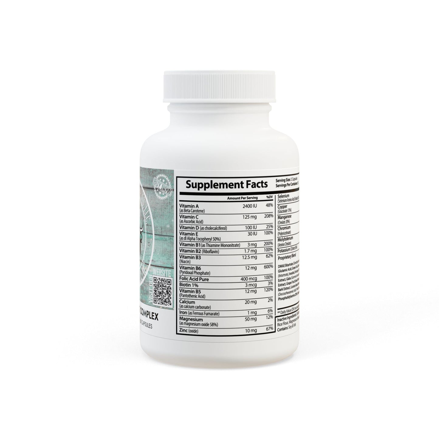 Brain Support Complex Supplement (60 Capsules), by Diamond View Farms