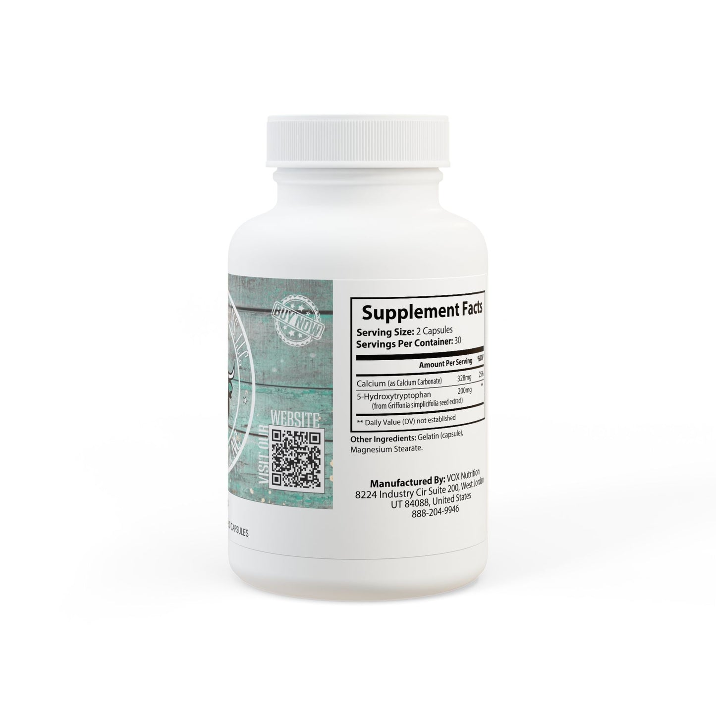 5-HTP Supplement (60 Capsules), by Diamond View Farms