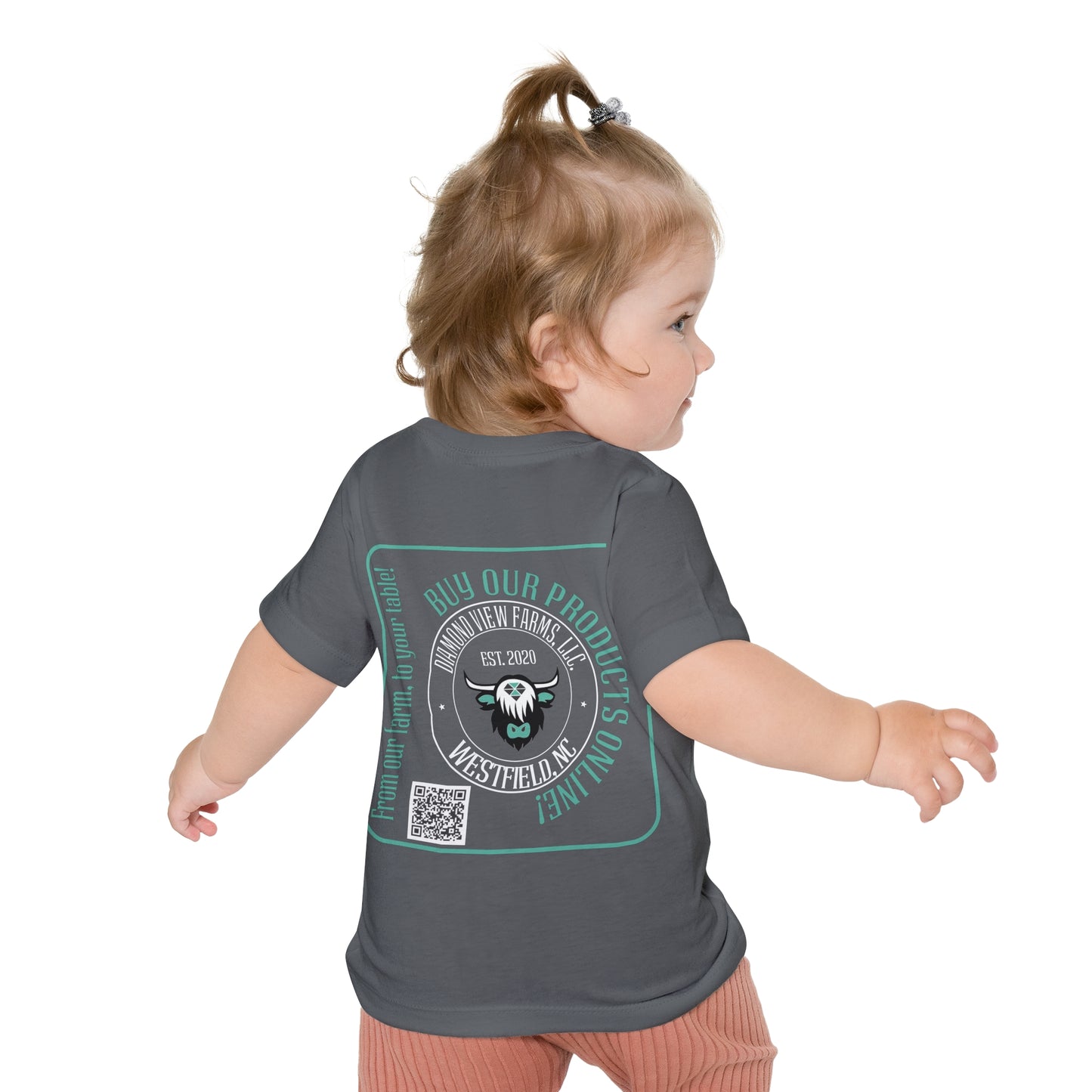 Cute Highland Cow Infant Tee - Adorable Baby T-Shirt with Fun Graphic, by Diamond View Farms