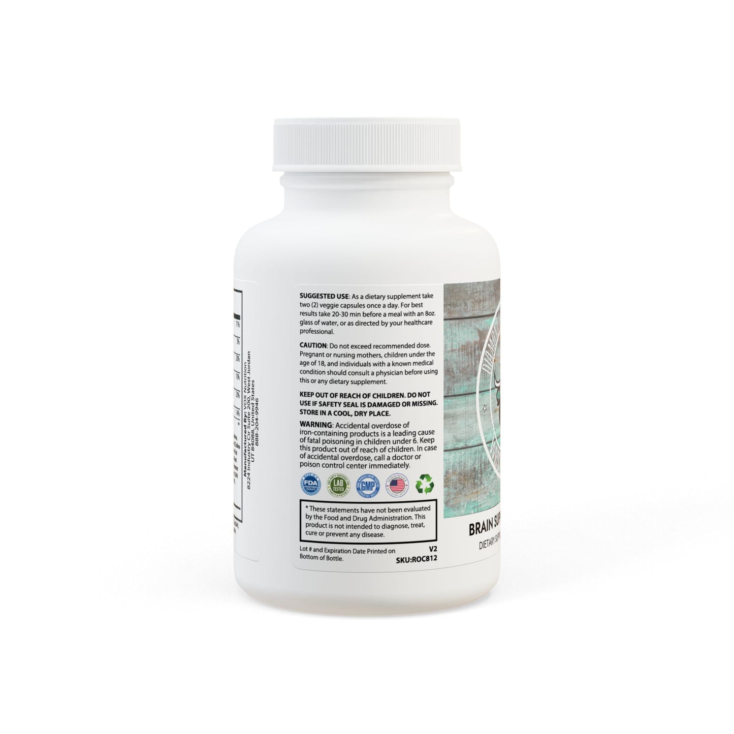 Brain Support Complex Supplement (60 Capsules), by Diamond View Farms