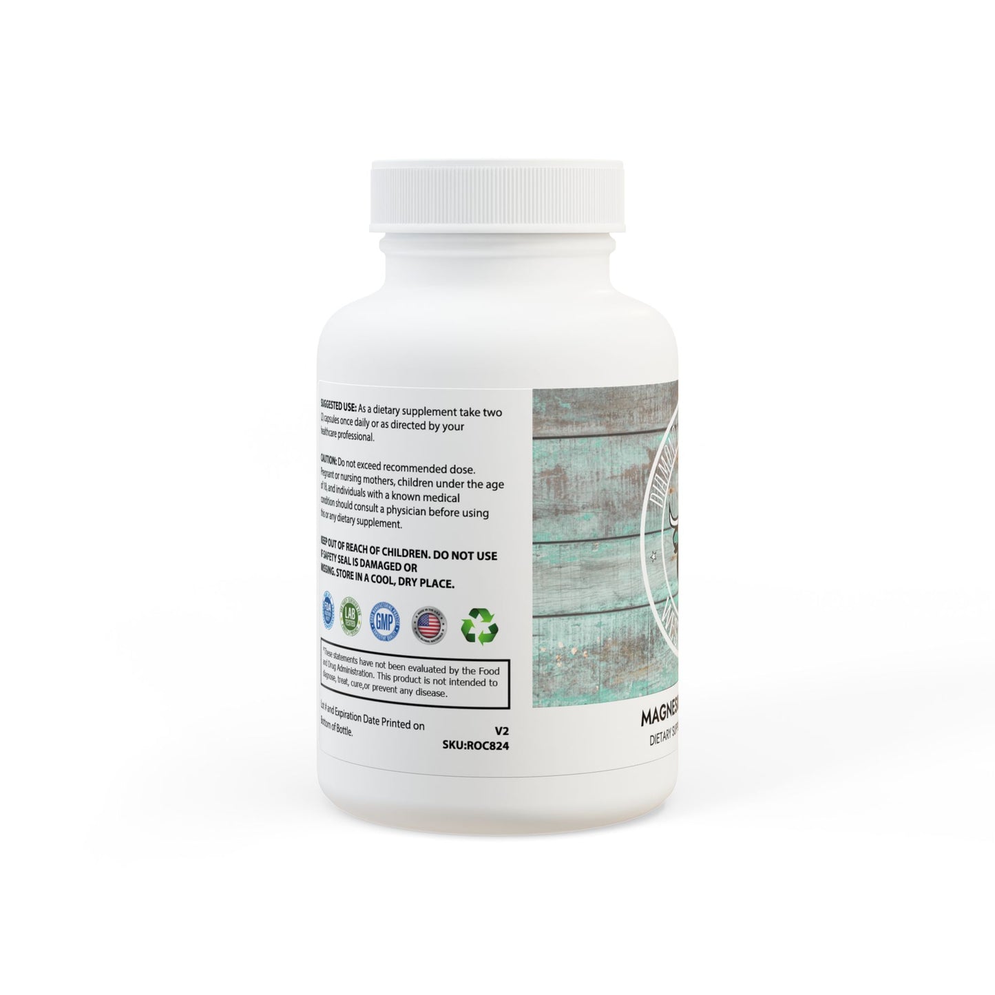 Magnesium Glycinate Supplement (60 Capsules), by Diamond View Farms