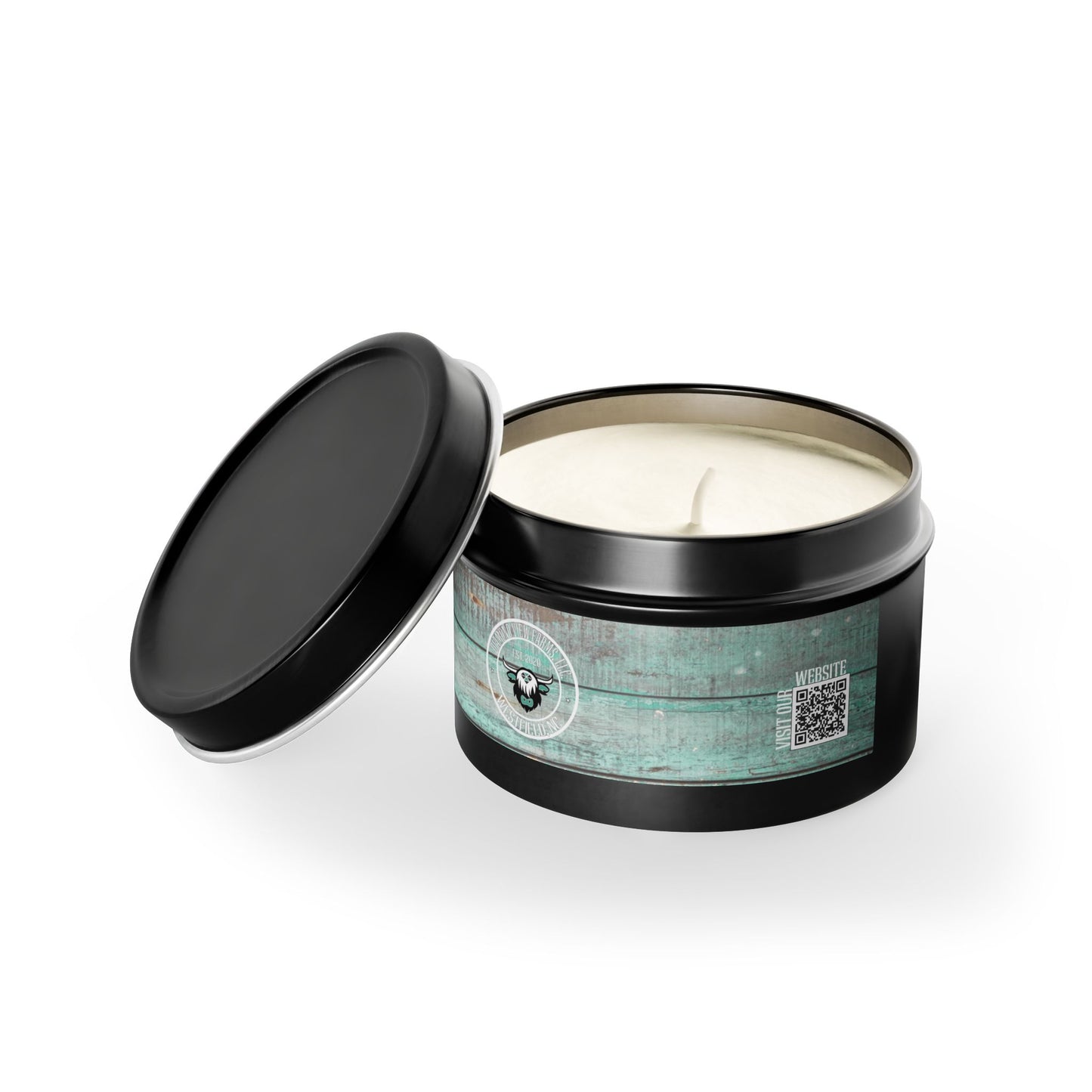 Rustic Tin Candles - Eco-Friendly Soy Wax, Perfect for Relaxation & Home Décor, by Diamond View Farms