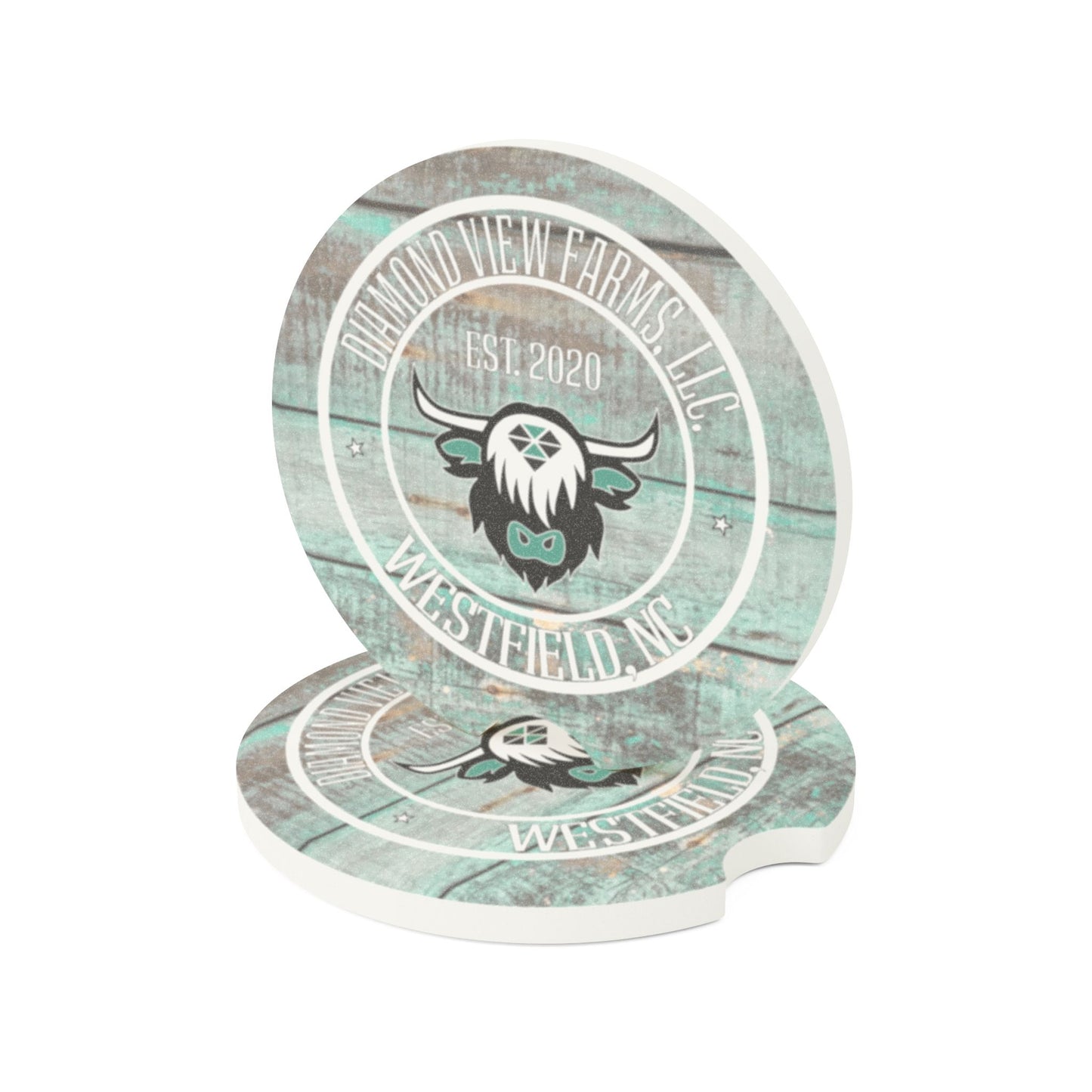 Soapstone Car Coaster - Rustic Farmhouse Design, by Diamond View Farms