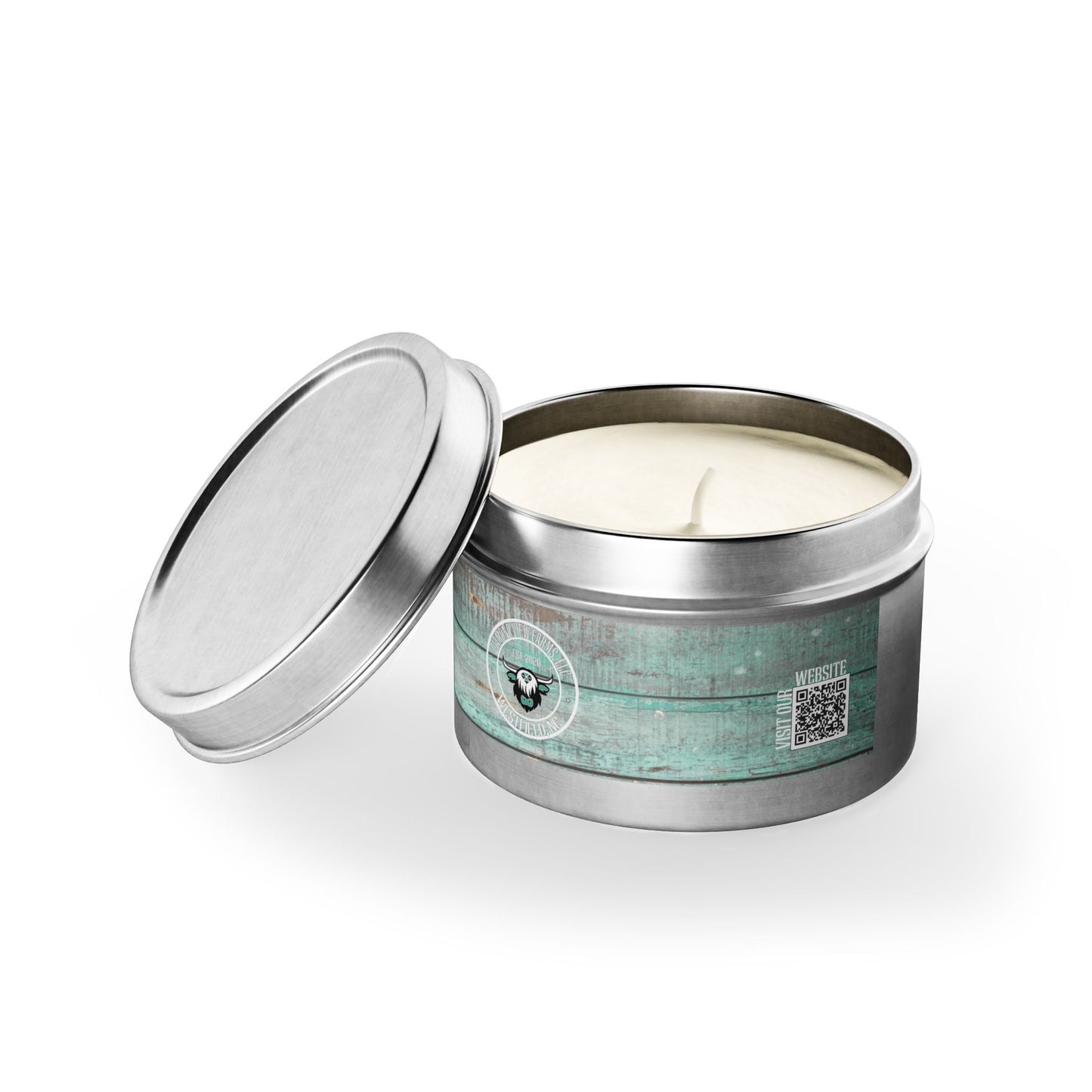 Rustic Tin Candles - Eco-Friendly Soy Wax, Perfect for Relaxation & Home Décor, by Diamond View Farms