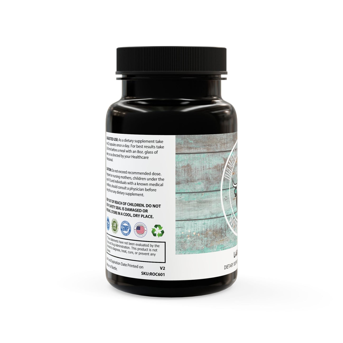 L-Arginine Supplement (60 Capsules), by Diamond View Farms