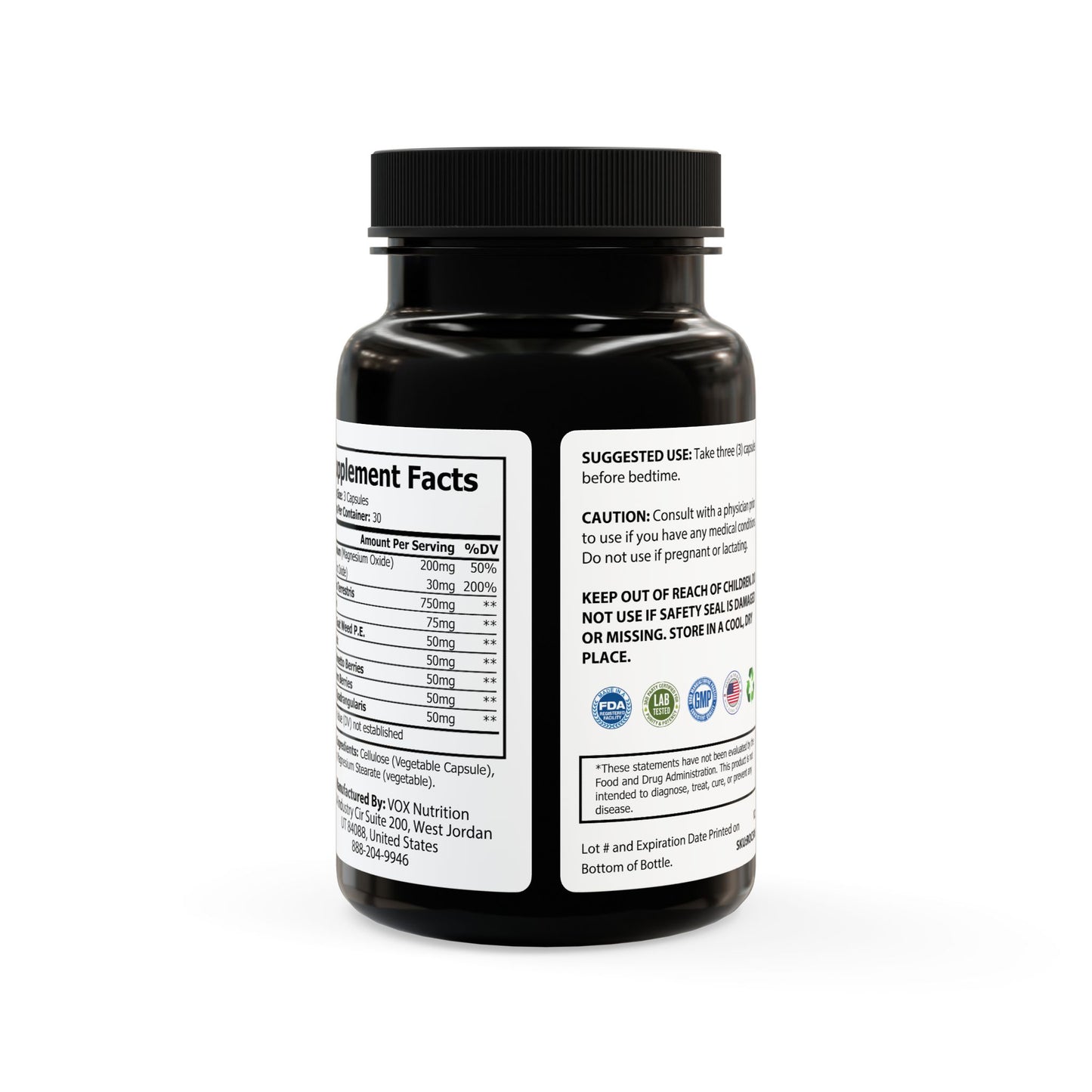 Magnesium Zinc Supplement (90 Capsules), by Diamond View Farms