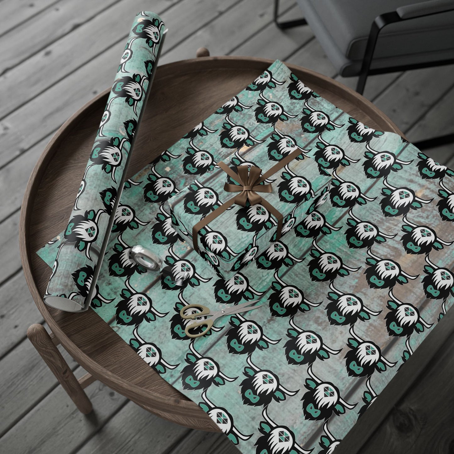 Trendy Skull-Themed Wrapping Paper, by Diamond View Farms - Unique Gift Wrap for Holidays and Celebrations