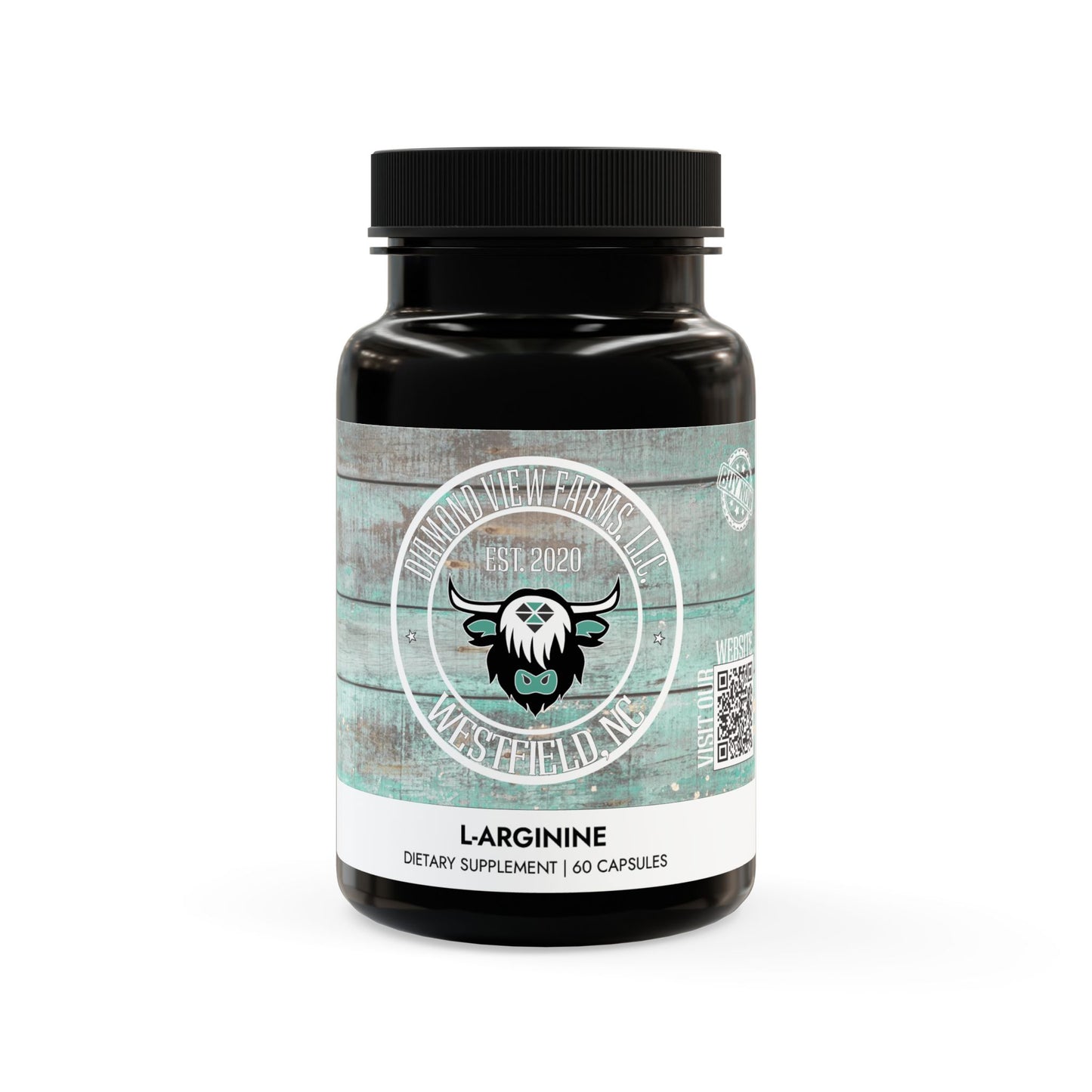 L-Arginine Supplement (60 Capsules), by Diamond View Farms