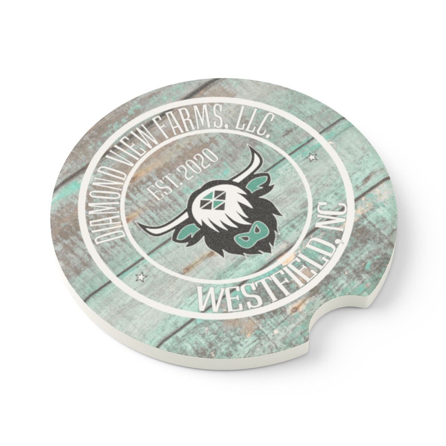Soapstone Car Coaster - Rustic Farmhouse Design, by Diamond View Farms
