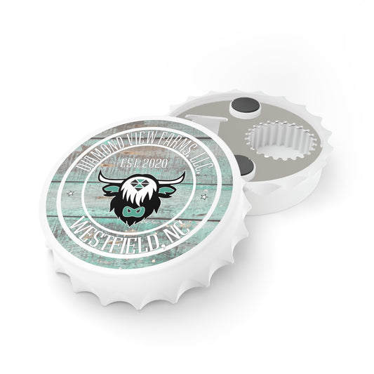 Custom Rustic Bottle Opener - Diamond View Farms Design, Perfect for Gatherings & Celebrations