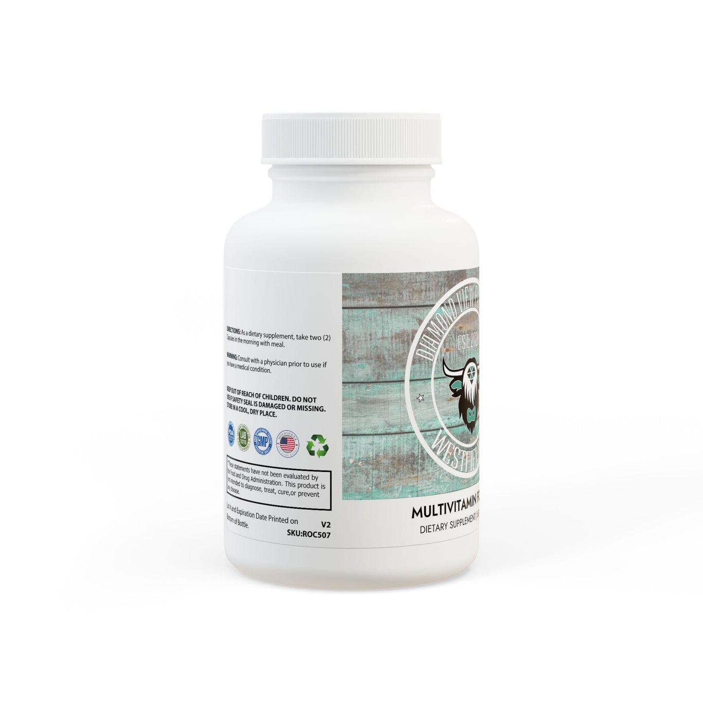 Multivitamin for Men Supplement (60 Capsules), by Diamond View Farms