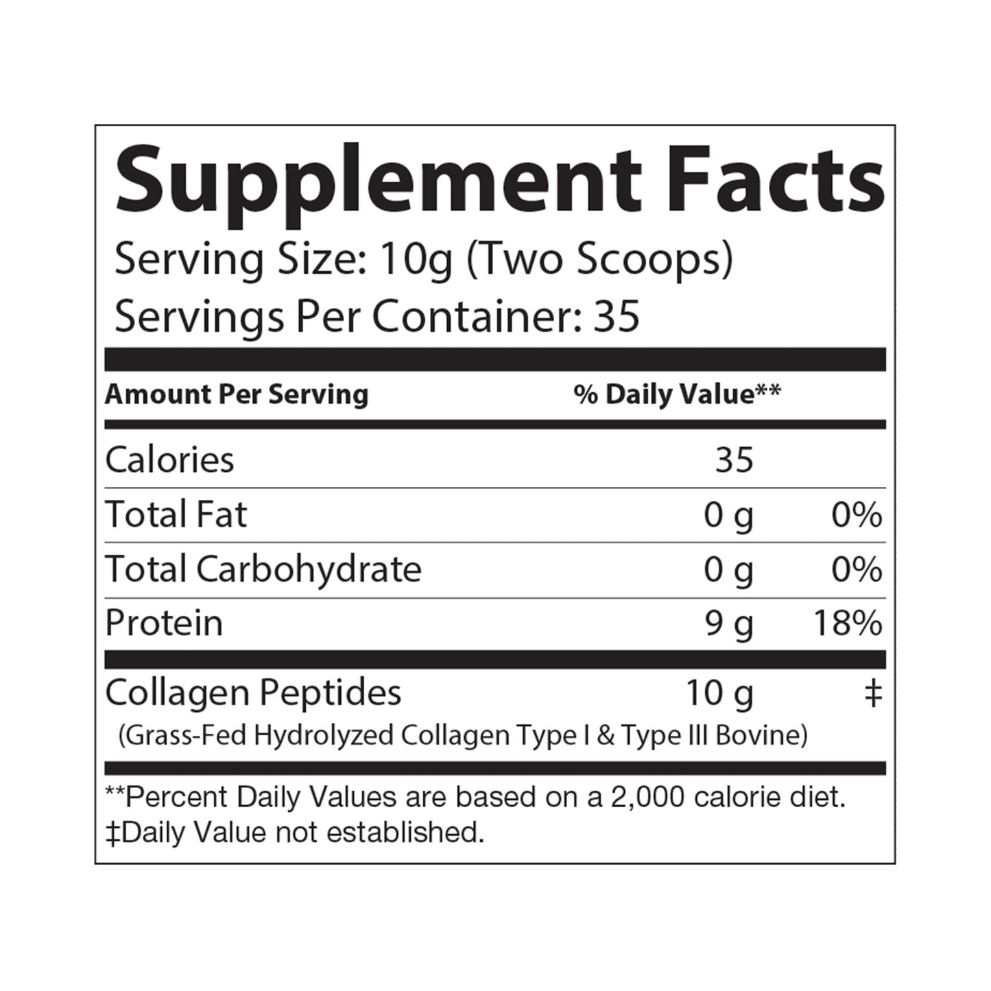 Collagen Peptides Type I & III Supplement (350g, 12.3oz), by Diamond View Farms