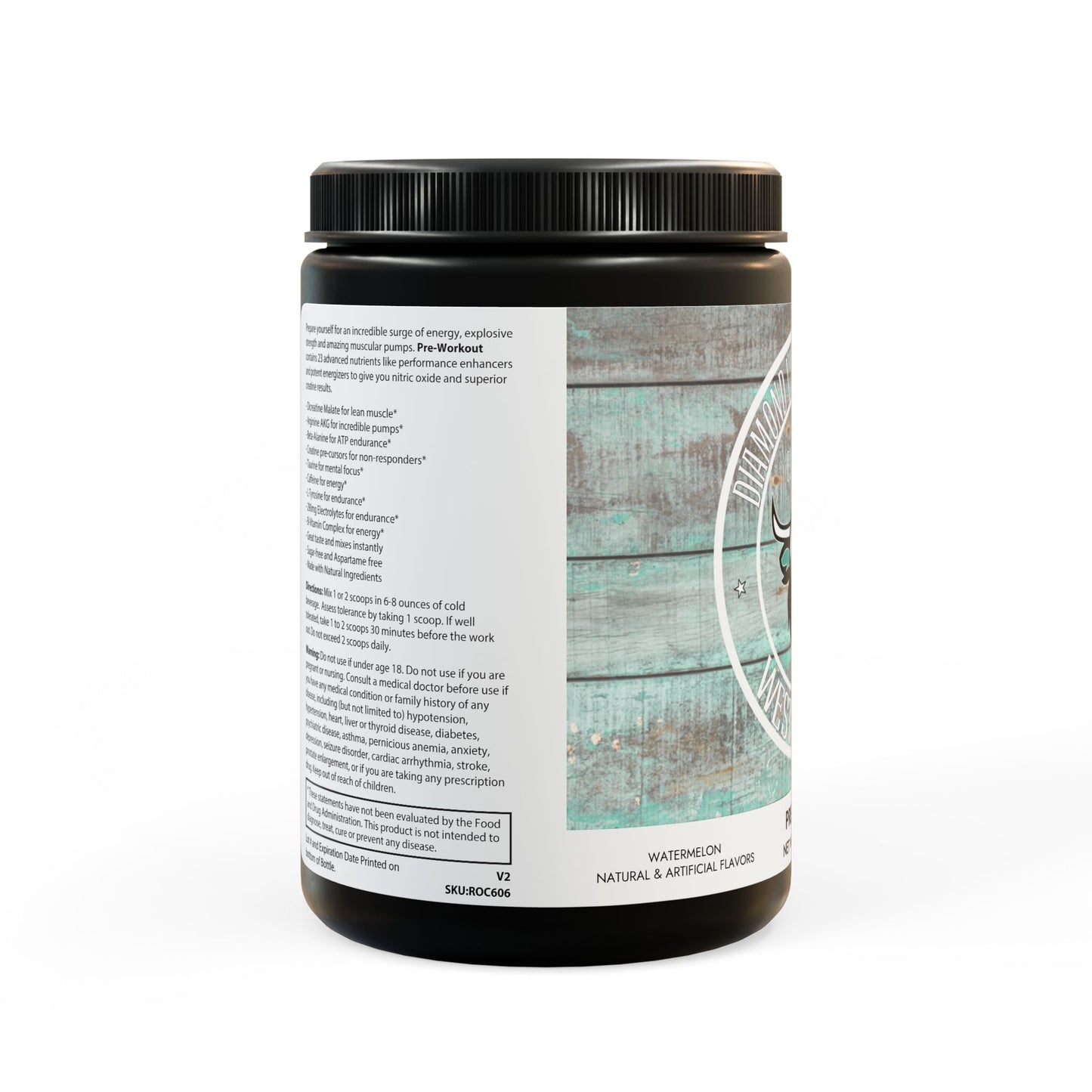 Pre-Workout Supplement, Watermelon (300g, 10.58oz), by Diamond View Farms
