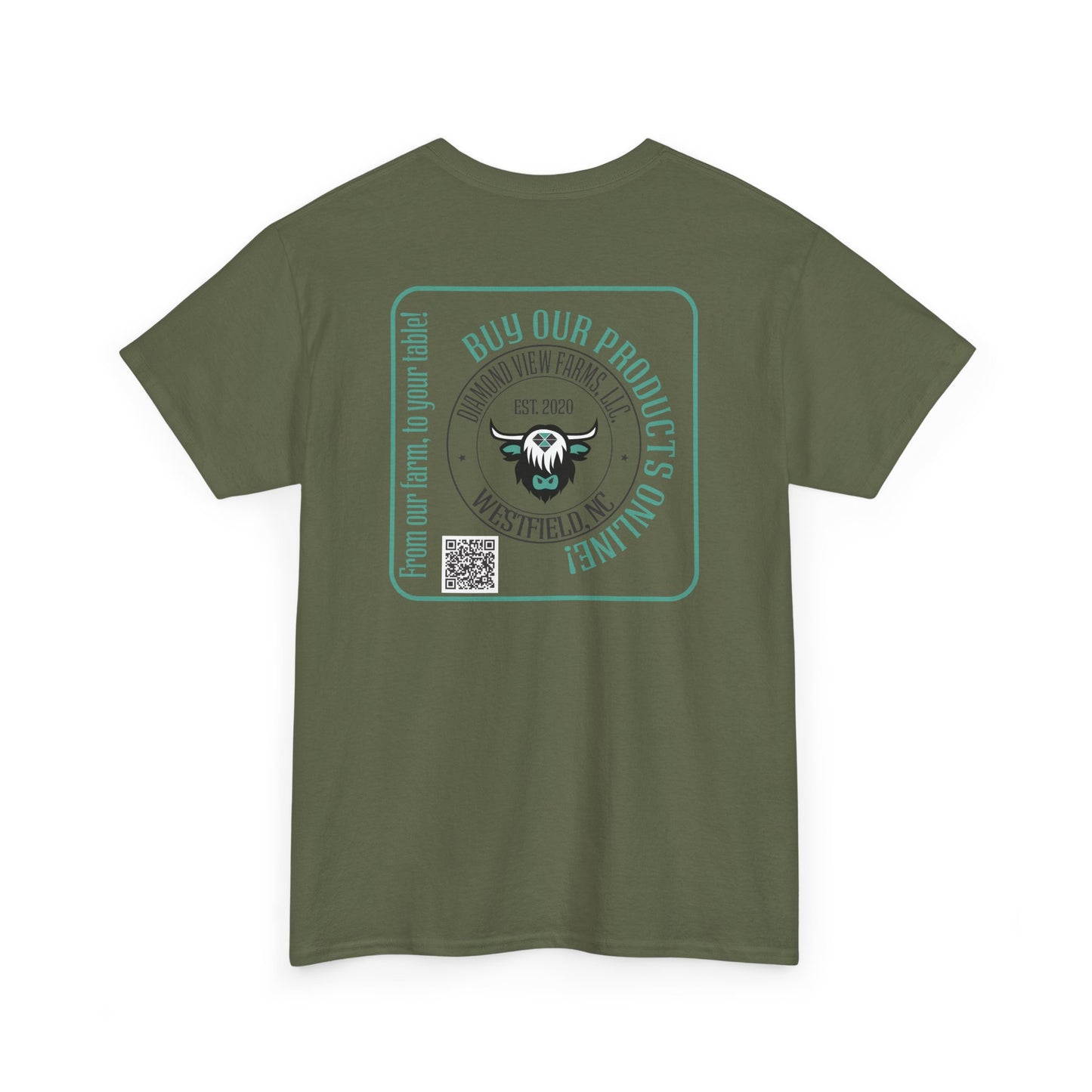 Vintage Graphic Unisex Heavy Cotton Tee - Retro Style with Cool Design, by Diamond View Farms