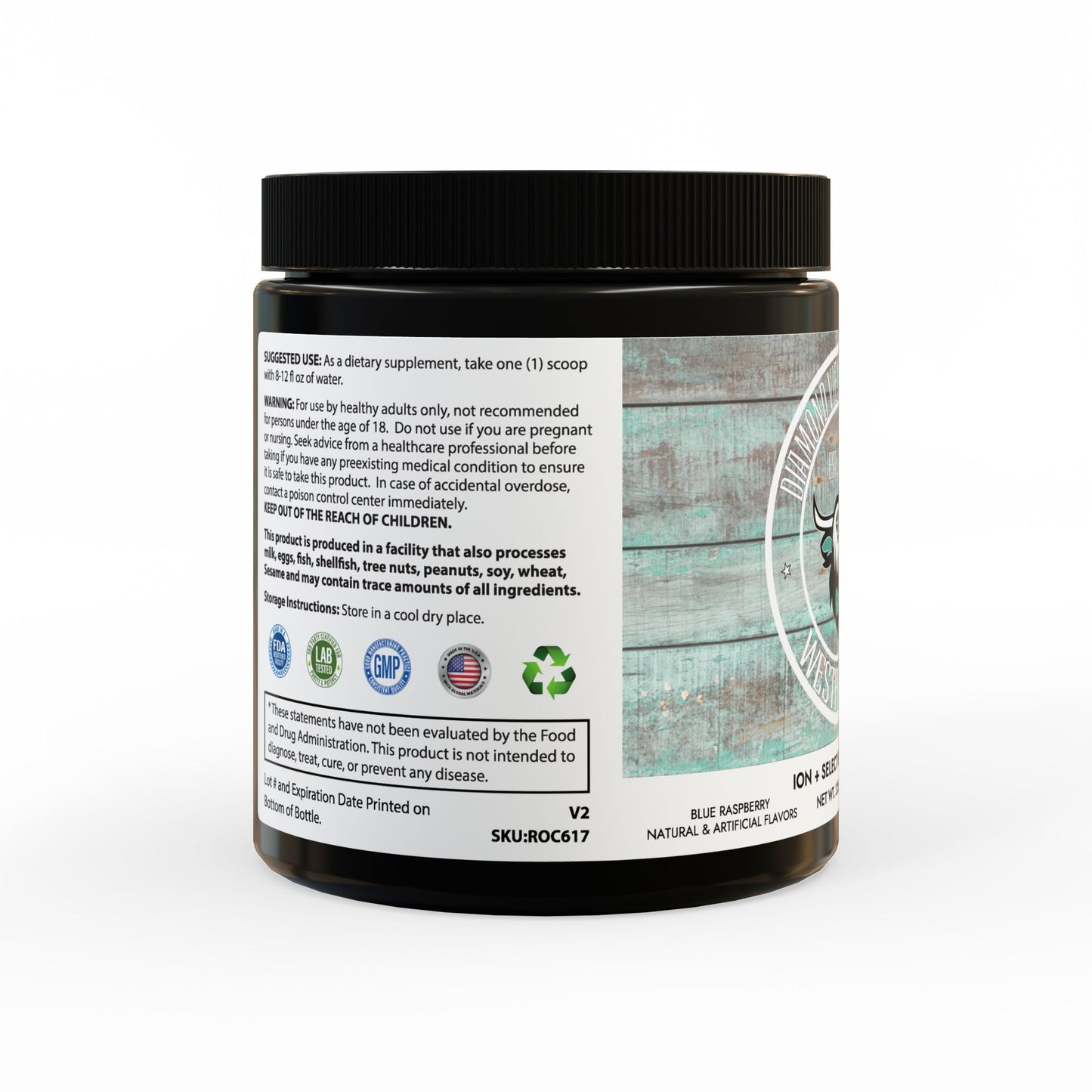 ION + Select Electrolyte Supplement (225g, 7.9oz), by Diamond View Farms